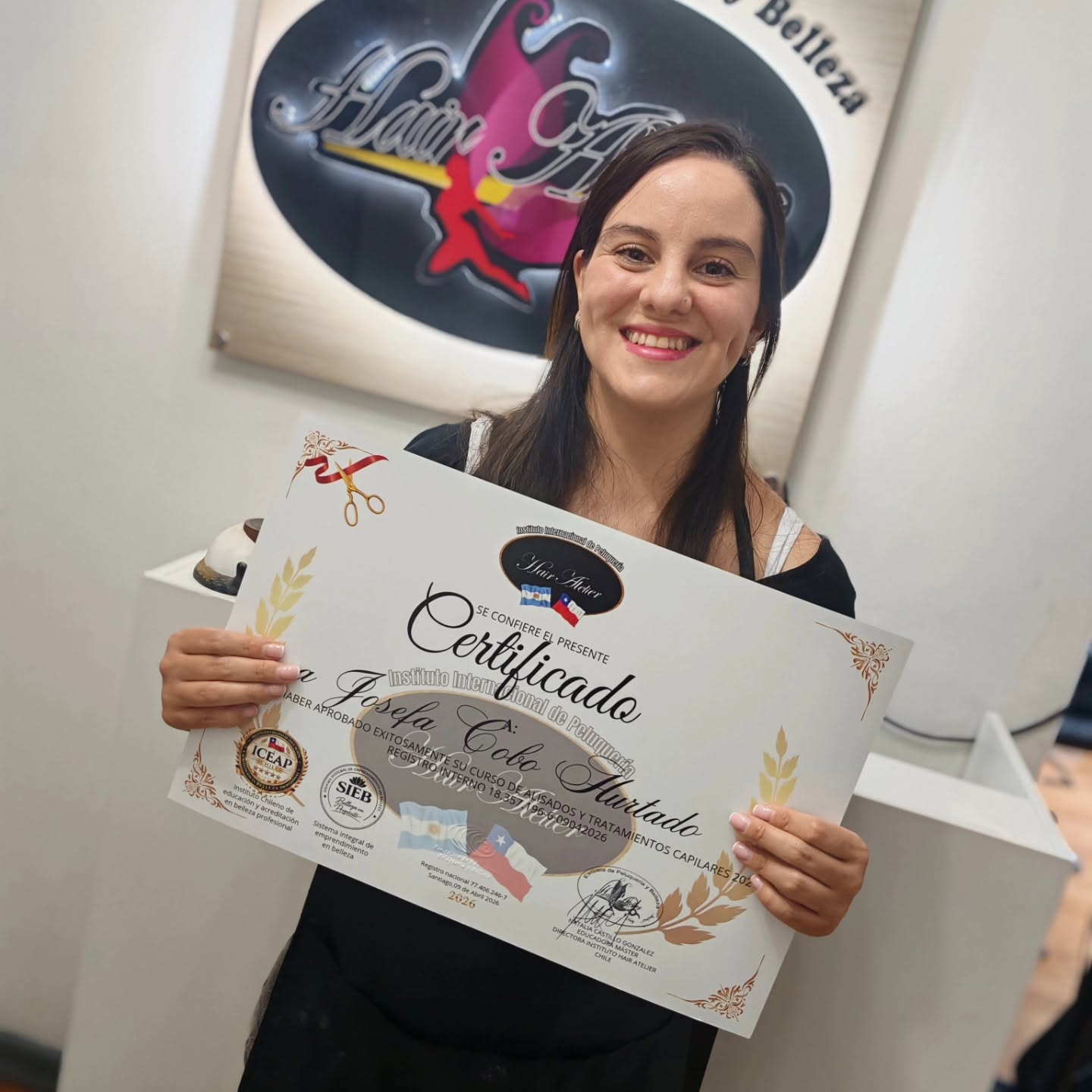 Josefa Cobos Hurtado - Certificada en Alisados y Tratamientos Capilares - Instituto Hair Atelier